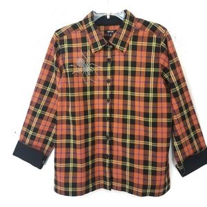 Krazy Kat Halloween Spider Shirt Sz M